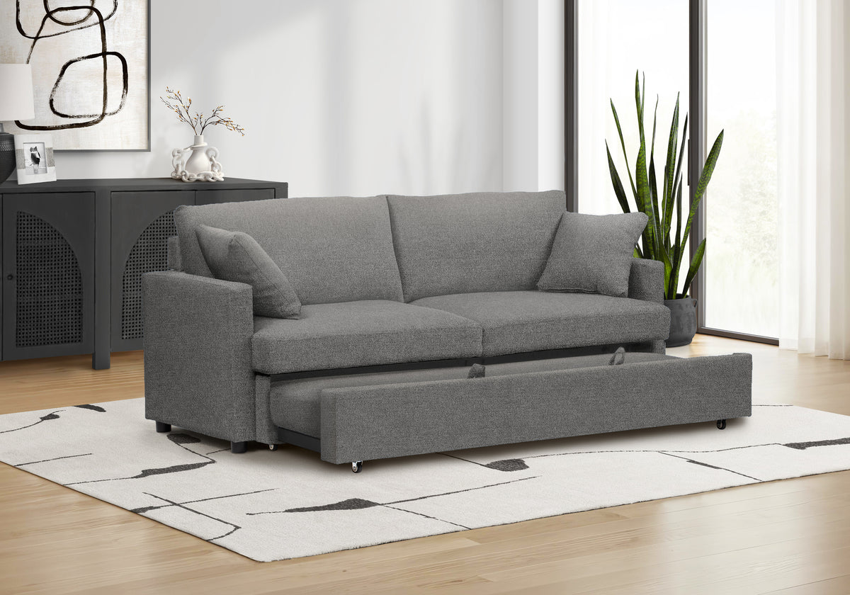 Milano Convertible Grey Fabric Sleeper Sofa | Ortholuxe Home - Photo 3