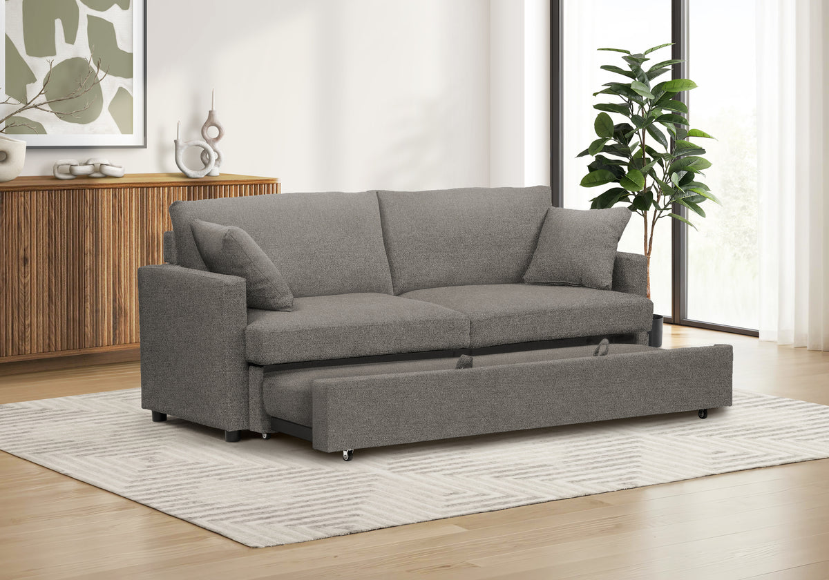 Milano Convertible Brown Fabric Sleeper Sofa | Ortholuxe Home - Photo 3