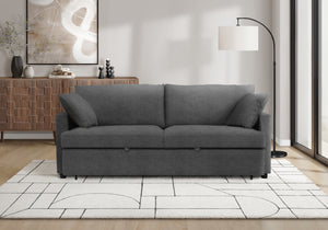 Siena Charcoal Grey Fabric Sleeper Sofa | Ortholuxe Home