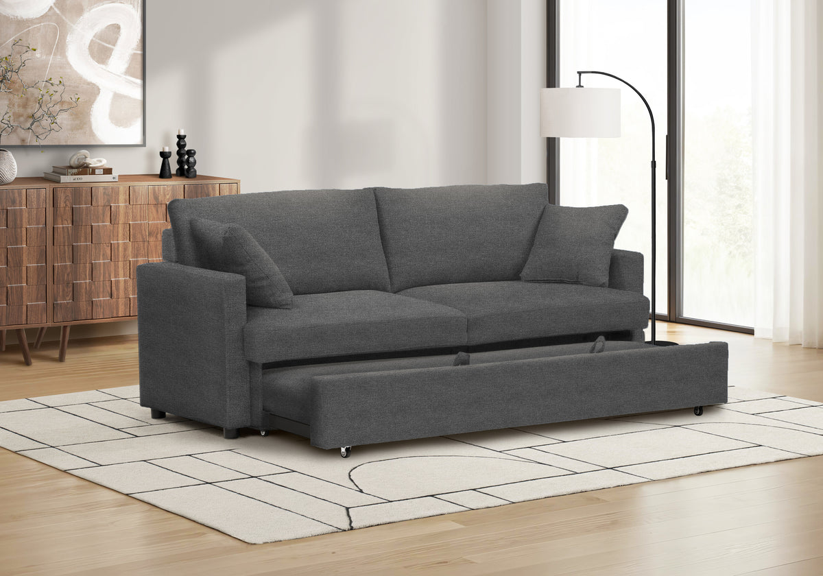 Siena Charcoal Grey Fabric Sleeper Sofa | Ortholuxe Home - Photo 3