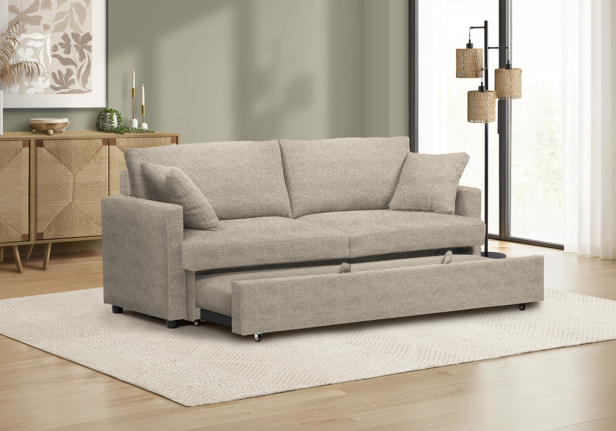 Siena Light Beige Fabric Sleeper Sofa | Ortholuxe Home - Photo 3