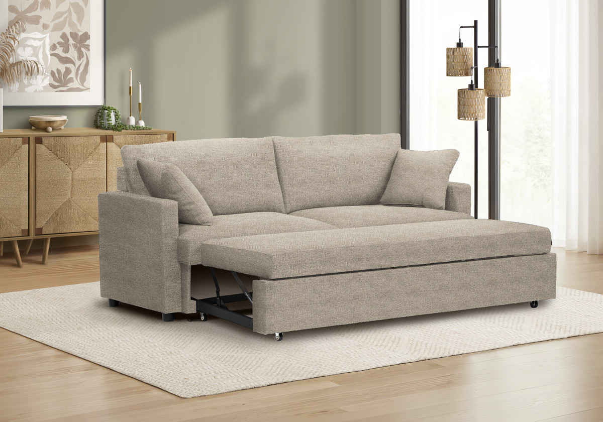 Siena Light Beige Fabric Sleeper Sofa | Ortholuxe Home - Photo 4