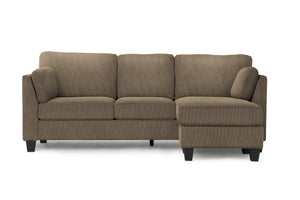 Oslo Facing & Light Brown Fabric Sofa Lounger | Ortholuxe Home - Photo 2