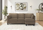 Oslo Facing & Light Brown Fabric Sofa Lounger | Ortholuxe Home