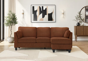 Oslo Facing & Rust Fabric Sofa Lounger | Ortholuxe Home