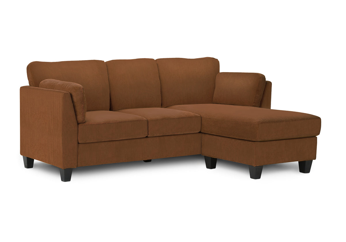 Oslo Facing & Rust Fabric Sofa Lounger | Ortholuxe Home - Photo 3