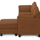 Oslo Facing & Rust Fabric Sofa Lounger | Ortholuxe Home - Photo 4