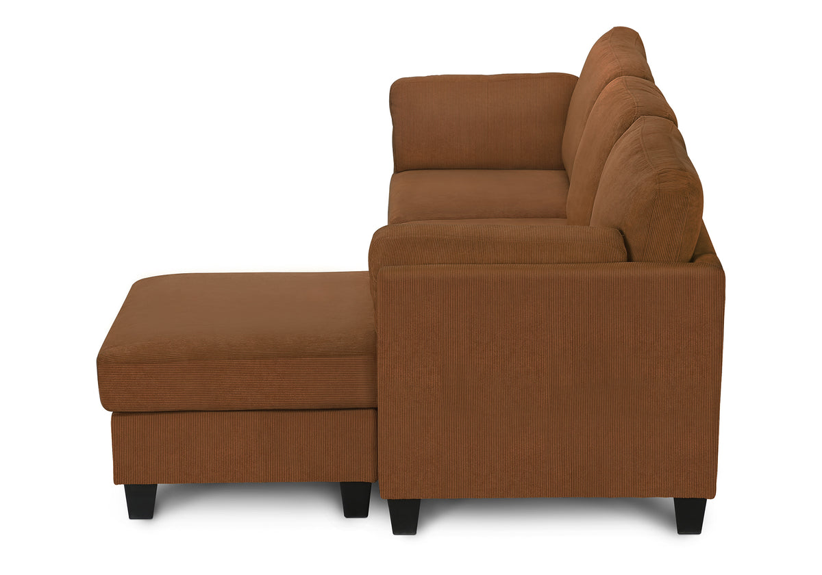 Oslo Facing & Rust Fabric Sofa Lounger | Ortholuxe Home - Photo 4