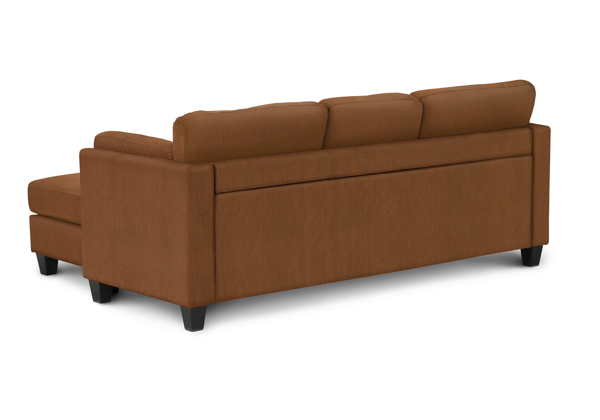 Oslo Facing & Rust Fabric Sofa Lounger | Ortholuxe Home - Photo 5