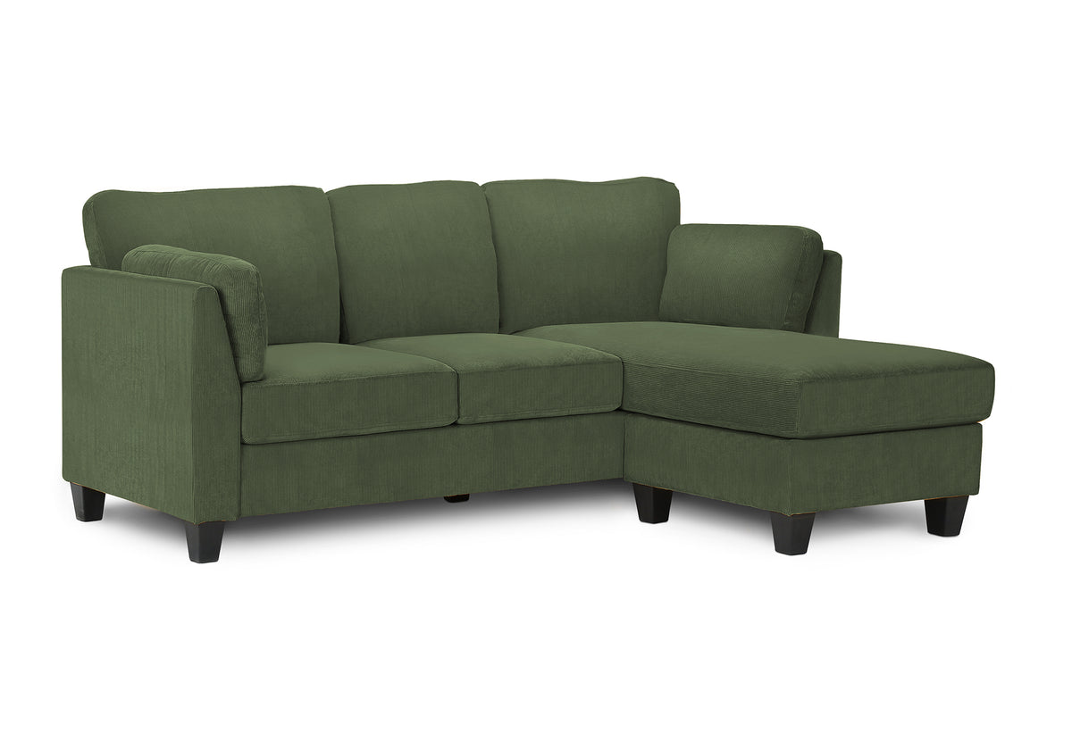 Oslo Facing & Olive Green Fabric Sofa Lounger | Ortholuxe Home - Photo 3