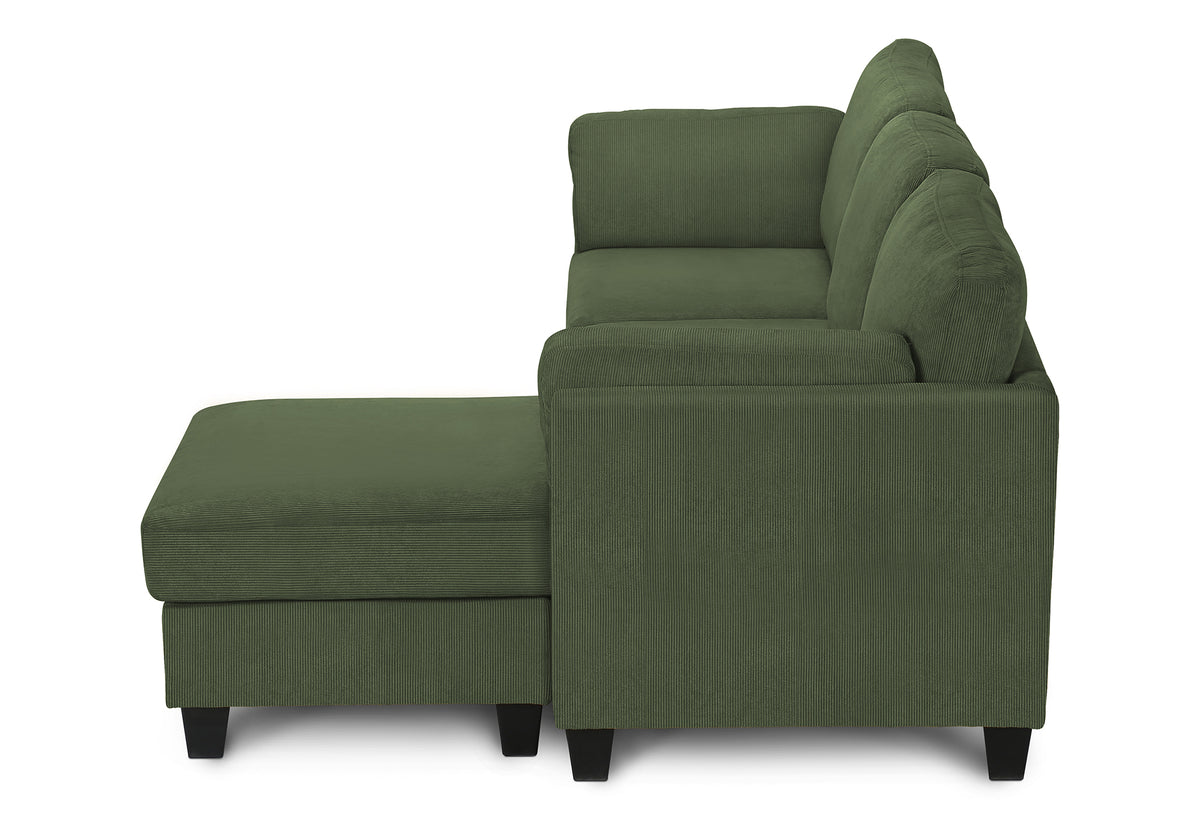 Oslo Facing & Olive Green Fabric Sofa Lounger | Ortholuxe Home - Photo 4