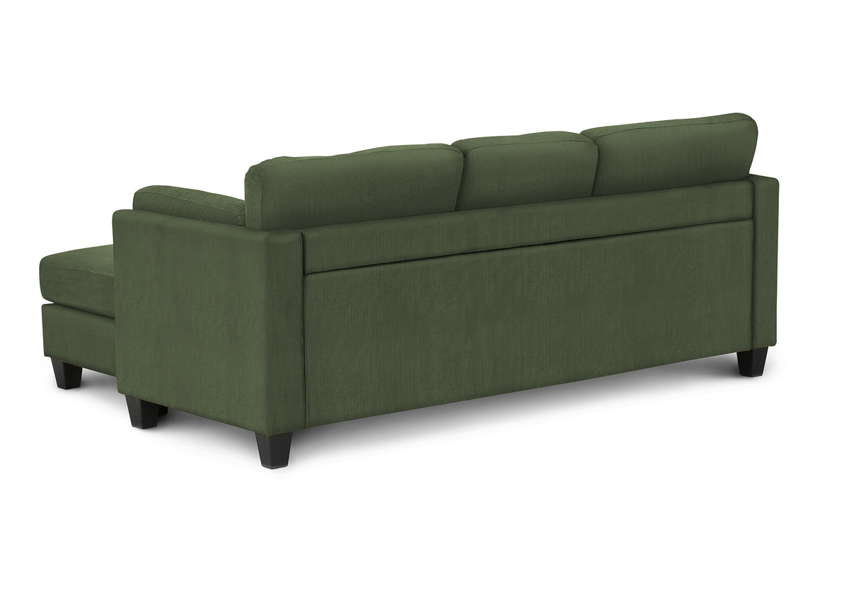 Oslo Facing & Olive Green Fabric Sofa Lounger | Ortholuxe Home - Photo 5