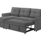 Verona Storage Lounger Grey Fabric Sleeper Sofa | Ortholuxe Home - Photo 7