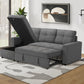 Verona Storage Lounger Grey Fabric Sleeper Sofa | Ortholuxe Home - Photo 4