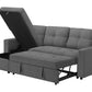 Verona Storage Lounger Grey Fabric Sleeper Sofa | Ortholuxe Home - Photo 12