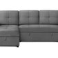 Verona Storage Lounger Grey Fabric Sleeper Sofa | Ortholuxe Home - Photo 5