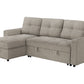 Verona Storage Lounger Brown Fabric Sleeper Sofa | Ortholuxe Home - Photo 6