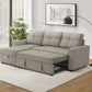 Verona Storage Lounger Brown Fabric Sleeper Sofa | Ortholuxe Home - Photo 3