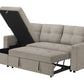 Verona Storage Lounger Brown Fabric Sleeper Sofa | Ortholuxe Home - Photo 8