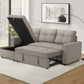 Verona Storage Lounger Brown Fabric Sleeper Sofa | Ortholuxe Home - Photo 4