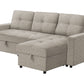 Verona Storage Lounger Brown Fabric Sleeper Sofa | Ortholuxe Home - Photo 9