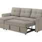 Verona Storage Lounger Brown Fabric Sleeper Sofa | Ortholuxe Home - Photo 11