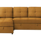 Verona Storage Lounger Orange Fabric Sleeper Sofa | Ortholuxe Home - Photo 2