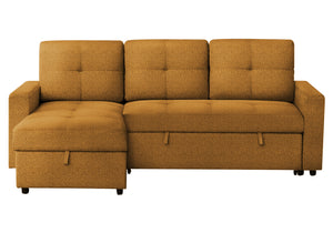 Verona Storage Lounger Orange Fabric Sleeper Sofa | Ortholuxe Home - Photo 2