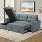 Verona Storage Lounger Blue Fabric Sleeper Sofa | Ortholuxe Home - Photo 4