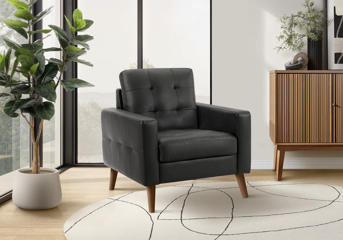 Solis Black PU Chair | Ortholuxe Home