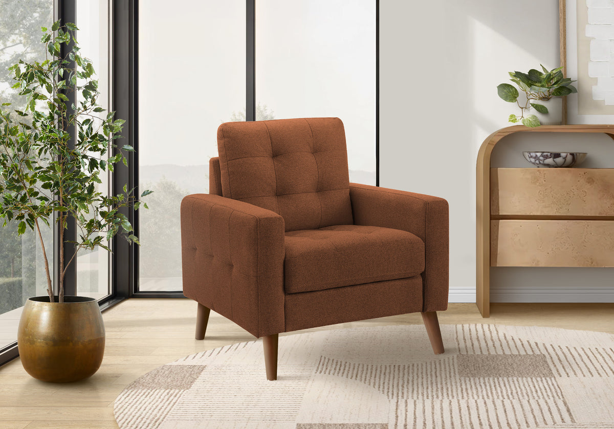 Nova Rust Fabric Chair | Ortholuxe Home