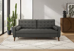 Celeste Dark Grey Fabric Sofa with 2 Pillows | Ortholuxe Home