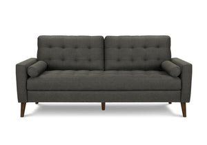 Celeste Dark Grey Fabric Sofa with 2 Pillows | Ortholuxe Home - Photo 2