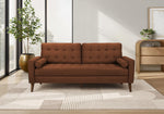 Celeste Rust Fabric Sofa with 2 Pillows | Ortholuxe Home