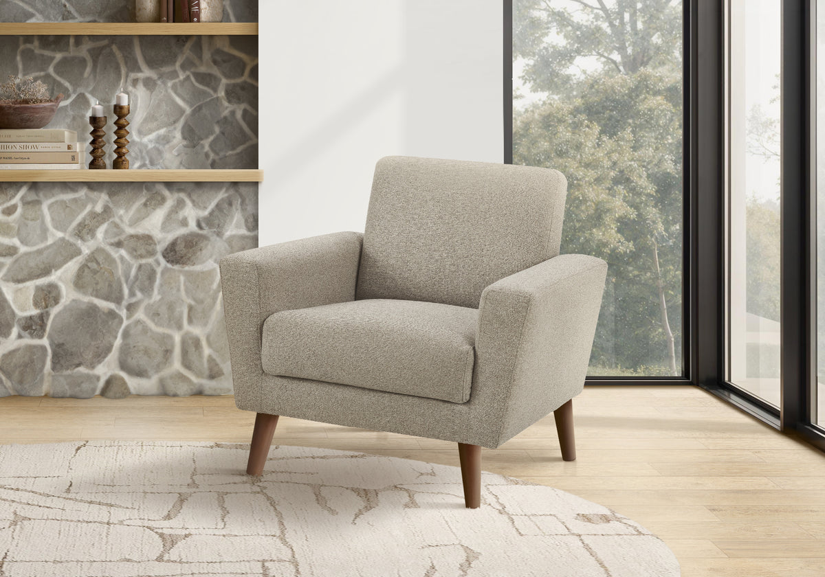 Harlow Light Brown Fabric Chair | Ortholuxe Home