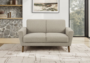 Kaia Light Brown Fabric Love Seat | Ortholuxe Home