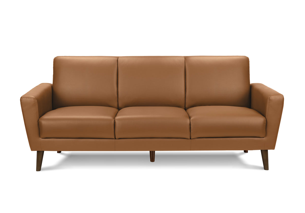 Lyra Cognac PU Sofa | Ortholuxe Home - Photo 2
