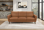 Lyra Cognac PU Sofa | Ortholuxe Home