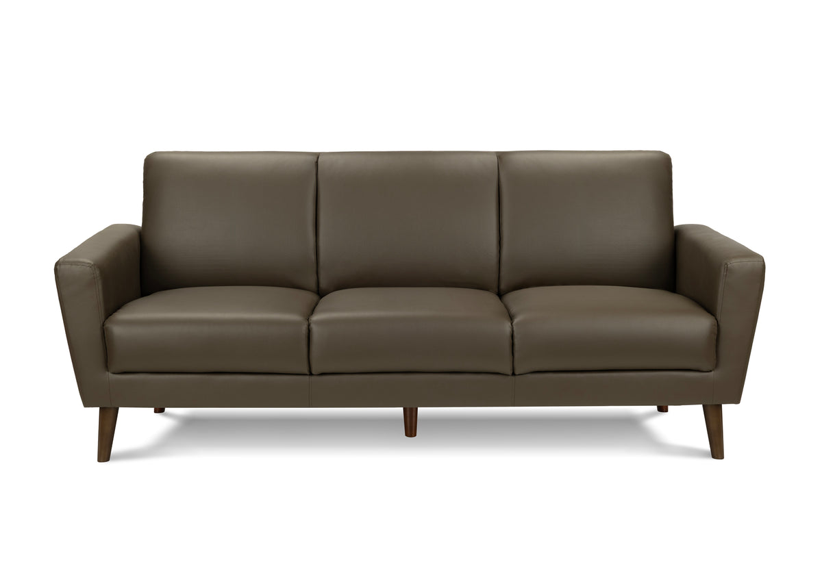 Marlowe Brown PU Sofa | Ortholuxe Home - Photo 2
