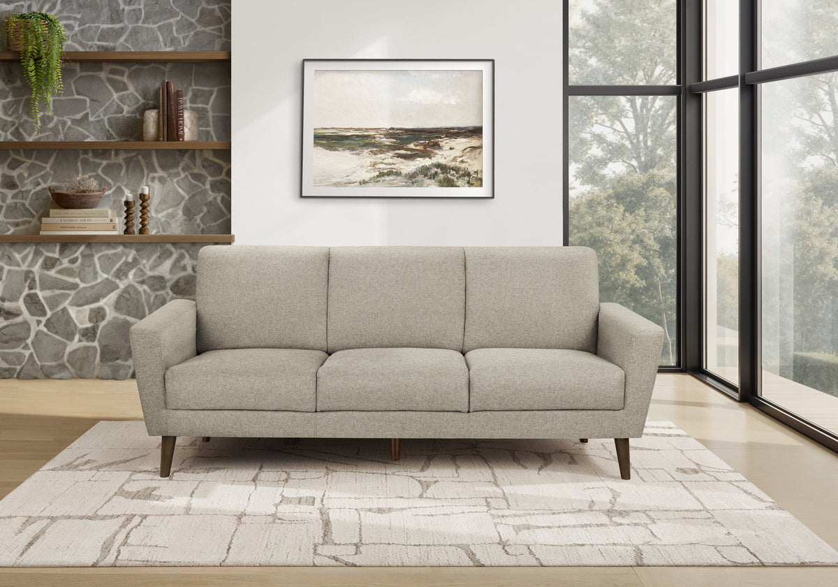 Noelle Light Brown Fabric Sofa | Ortholuxe Home