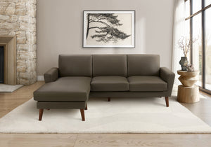Paloma Facing & Brown PU Sofa Lounger | Ortholuxe Home
