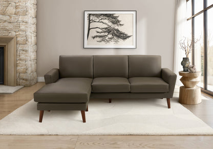 Paloma Facing & Brown PU Sofa Lounger | Ortholuxe Home