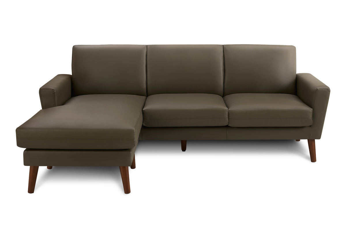 Paloma Facing & Brown PU Sofa Lounger | Ortholuxe Home - Photo 2