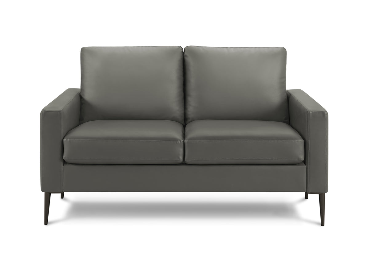 Talia Grey PU Love Seat | Ortholuxe Home - Photo 2