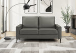 Talia Grey PU Love Seat | Ortholuxe Home