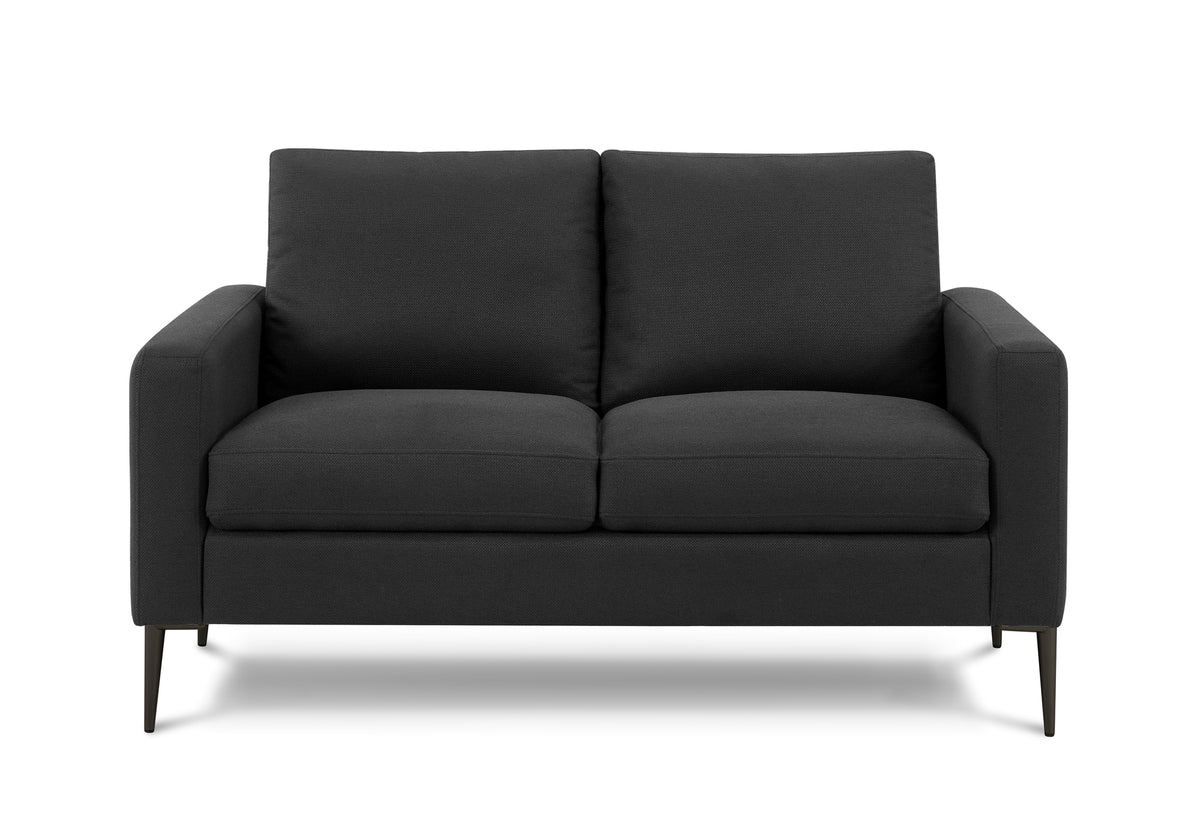Valencia Black Fabric Love Seat | Ortholuxe Home - Photo 2