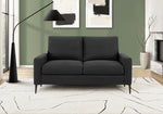 Valencia Black Fabric Love Seat | Ortholuxe Home