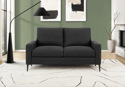 Valencia Black Fabric Love Seat | Ortholuxe Home