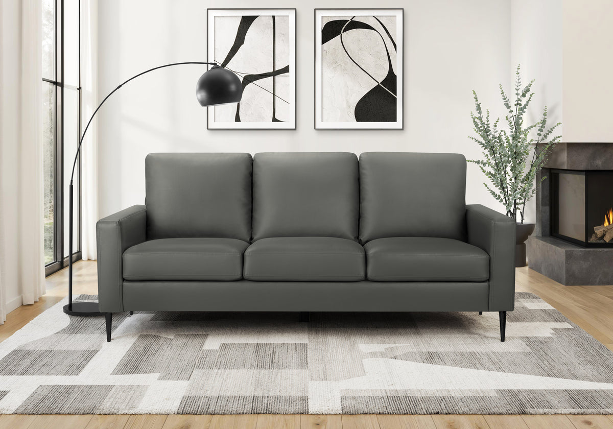 Wren Grey PU Sofa | Ortholuxe Home