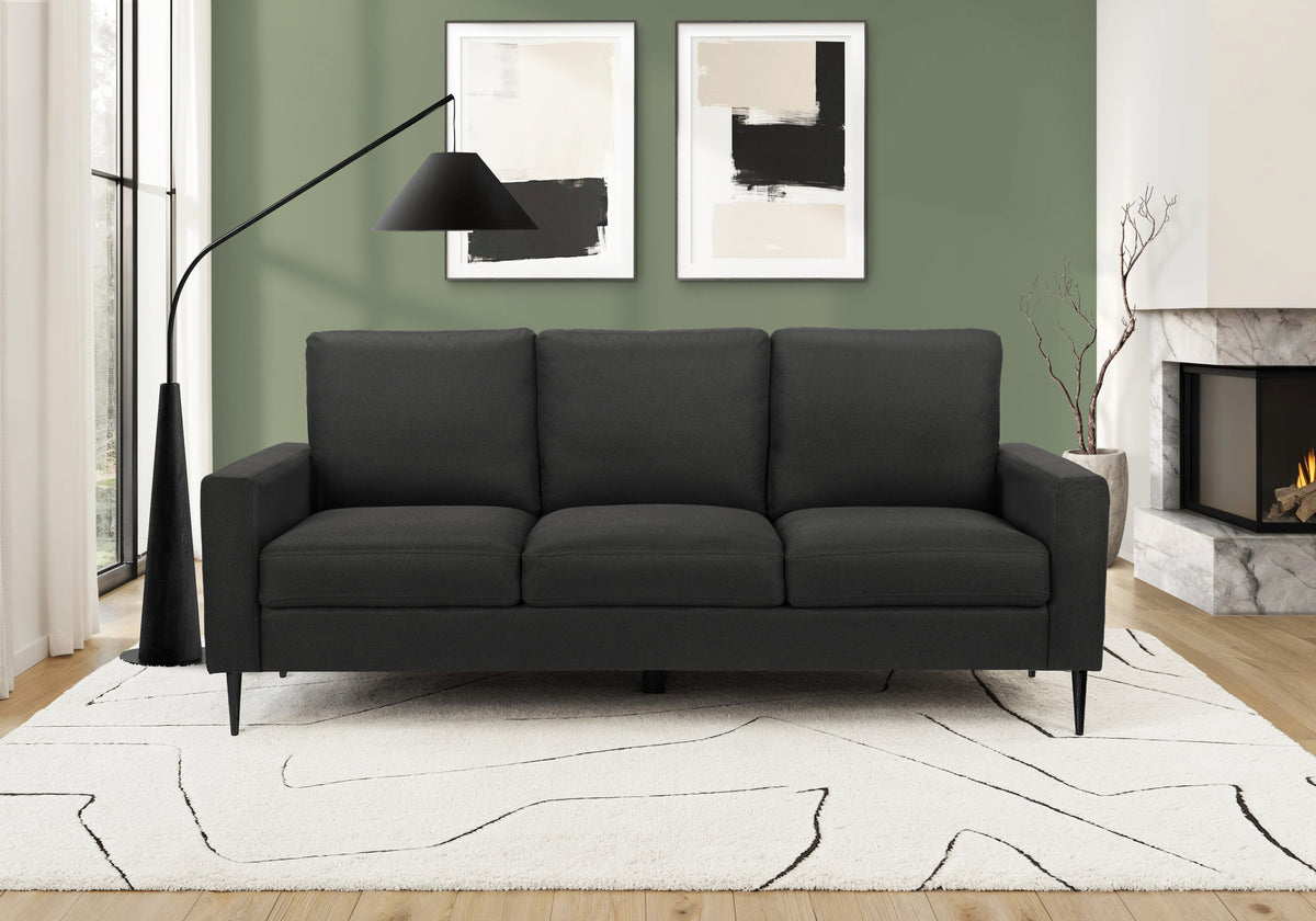 Zara Black Fabric Sofa | Ortholuxe Home